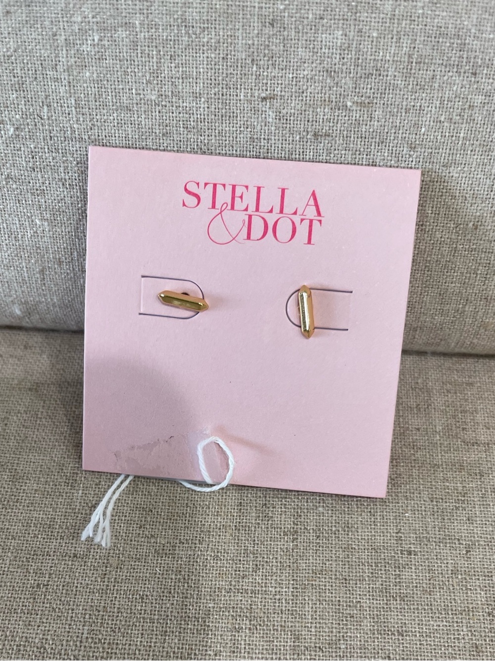 Stella & Dot Rebel Studs Gold Earrings NWT